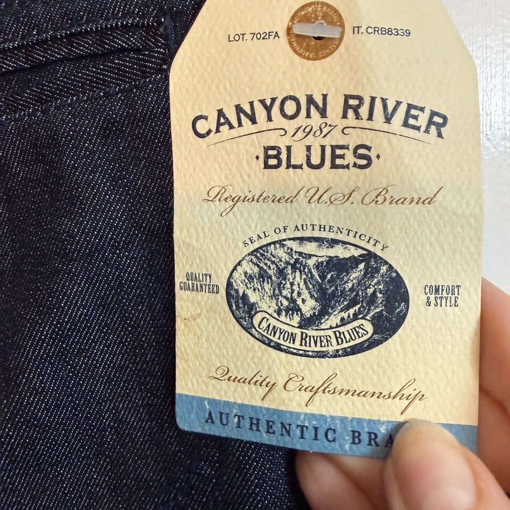 Canyon River Blues Indigo Wide Leg Jeans - Picture 3 of 6